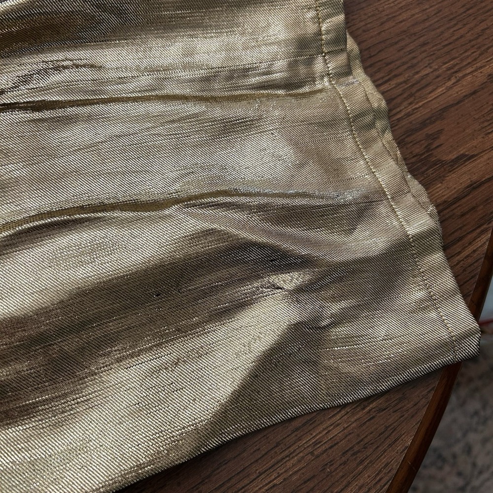 Vintage 80s UMI Collections Anne Crimmins Wide Leg Gold Lame Pants Size 8 - Picture 13 of 13
